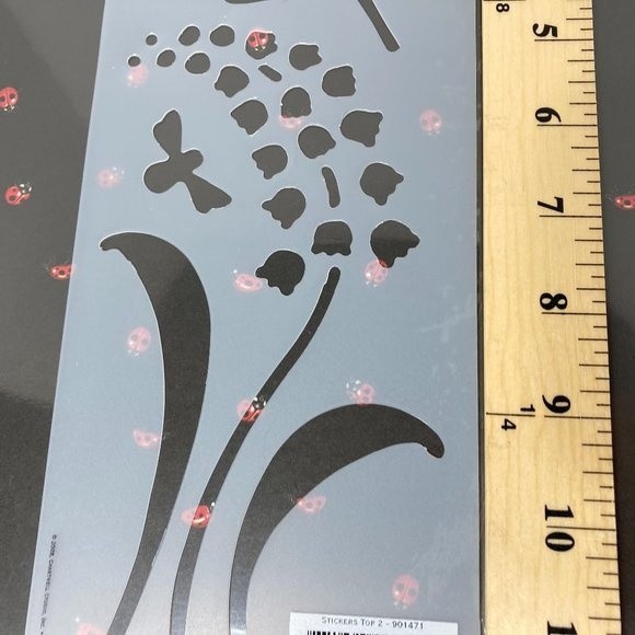 Butterfly Bird Dragonfly Flower Stencil Template - Picture 4 of 6